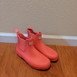 Hunter Pink Chelsea Rain Boots